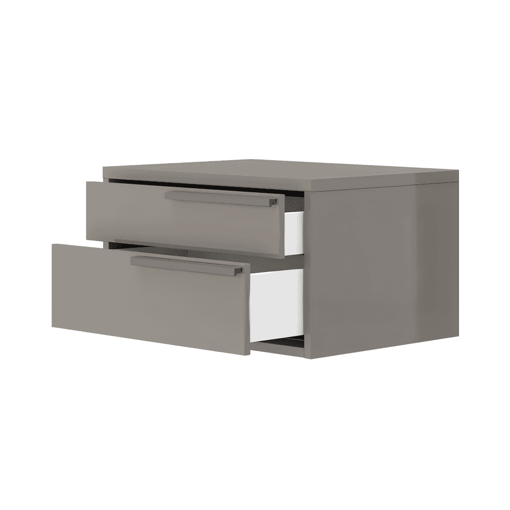 Table de chevet Monarch grise droite