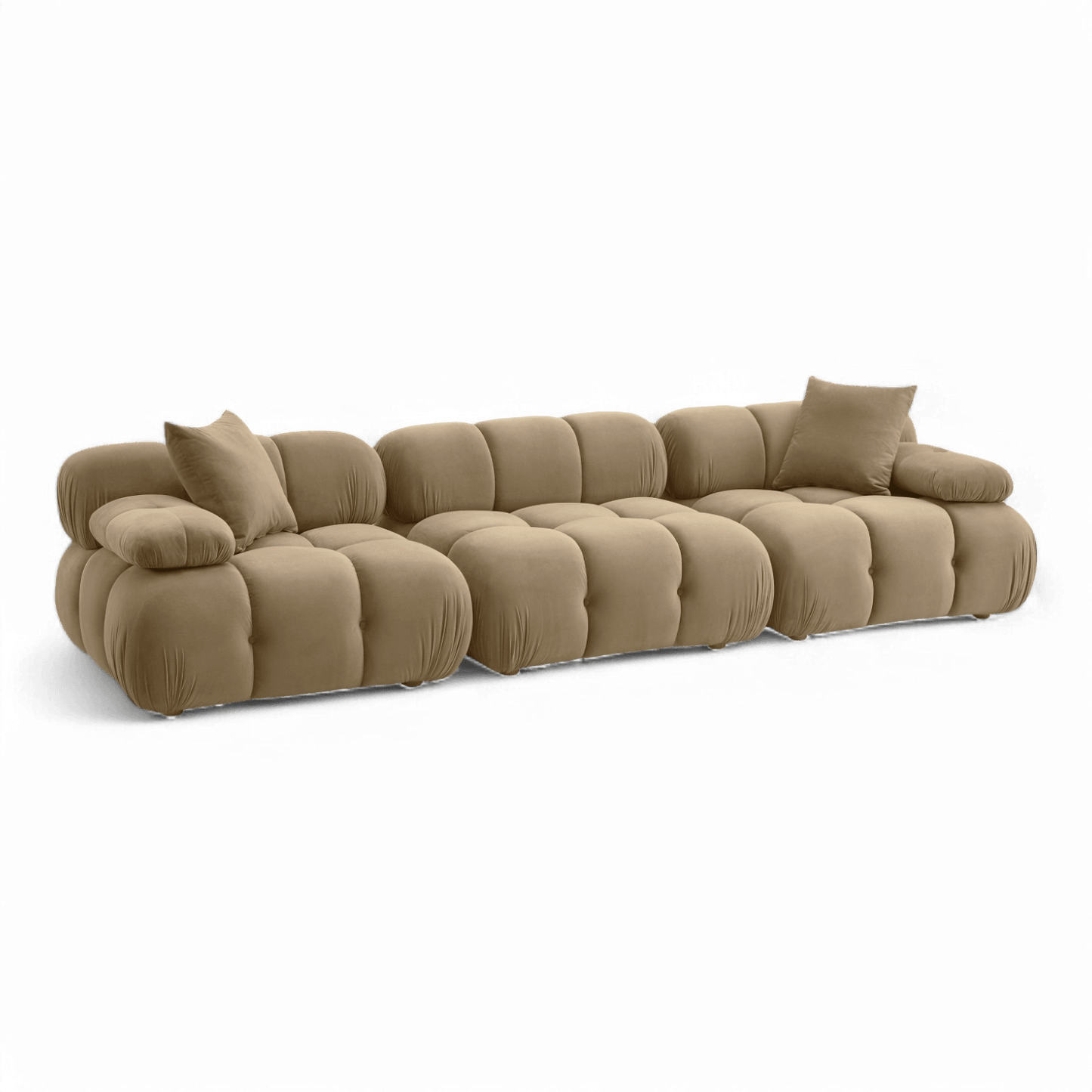 Canapé modulable en velours Solace Camel